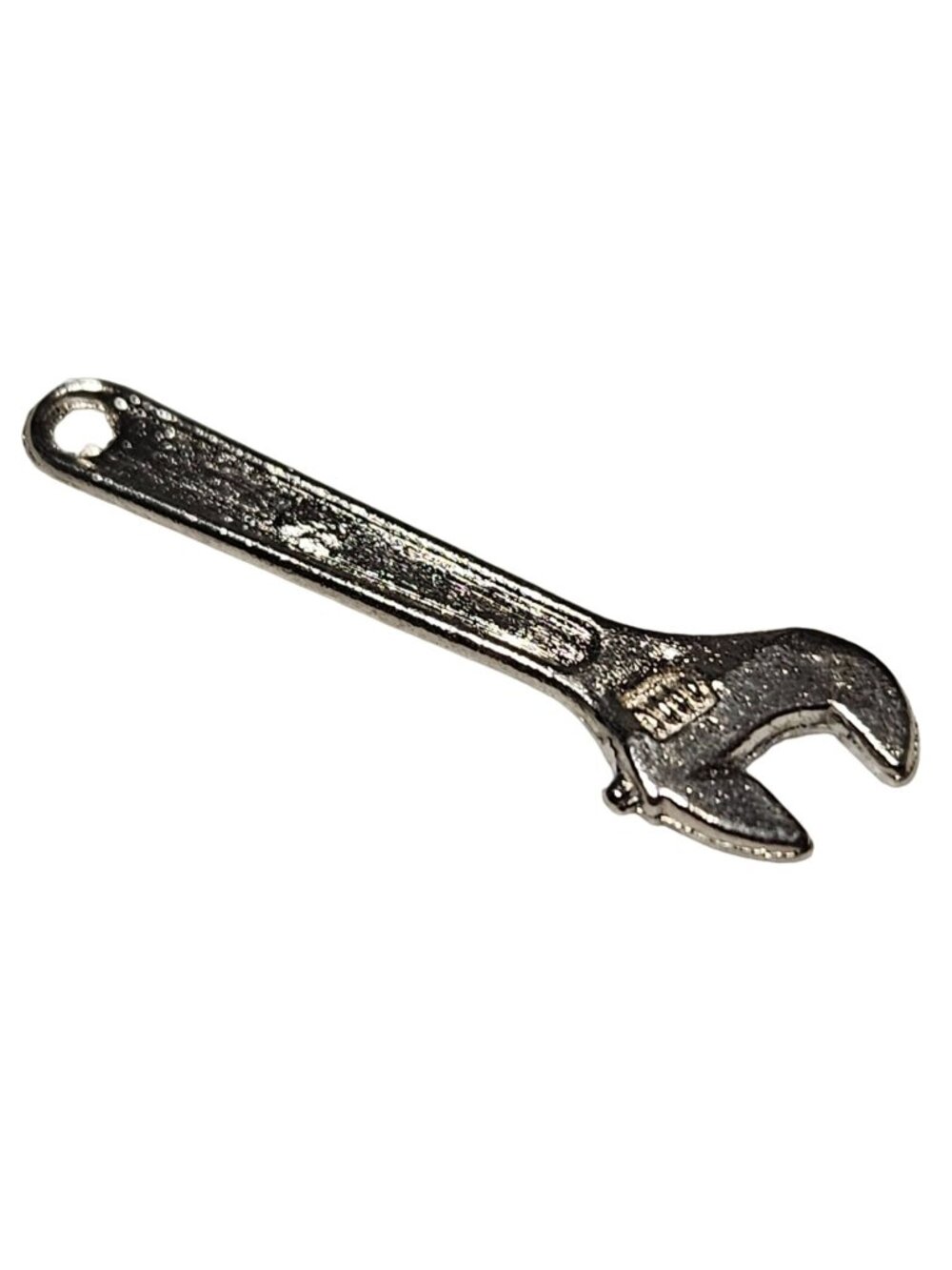 Miniature Silver Tone Wrench Tool Charm Pendant Jewelry Making Crafting Supplies